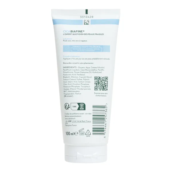 Cicabiafine crème pieds secs anti-fendillements