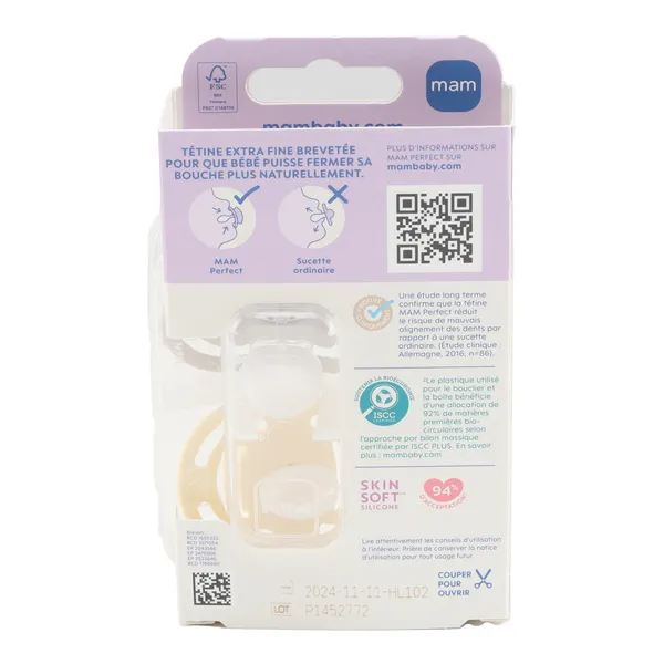 MAM Perfect Sucette silicone anatomique +6 mois