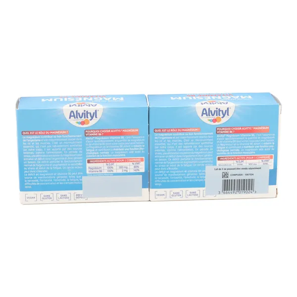 Alvityl Magnésium vitamine B6 comprimés