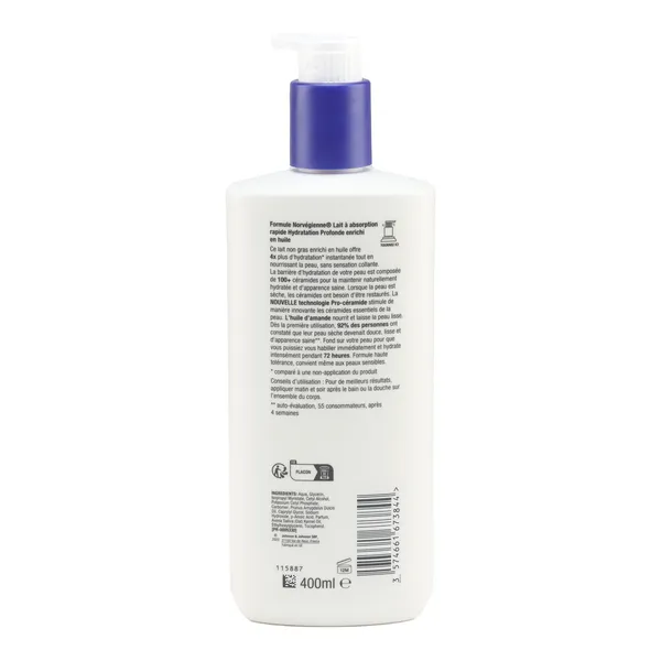 Neutrogena lait corps enrichi en huile Hydratation profonde