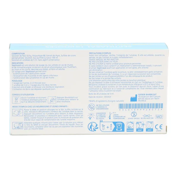 Gifrer Septinasal unidoses