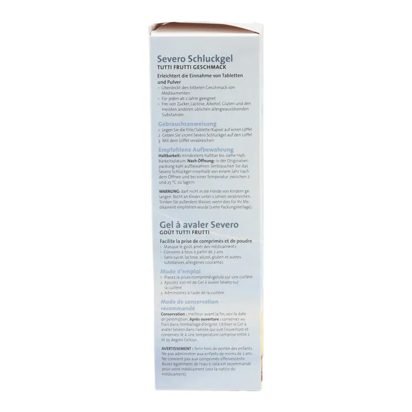 Gel pour avaler les médicaments Severo
