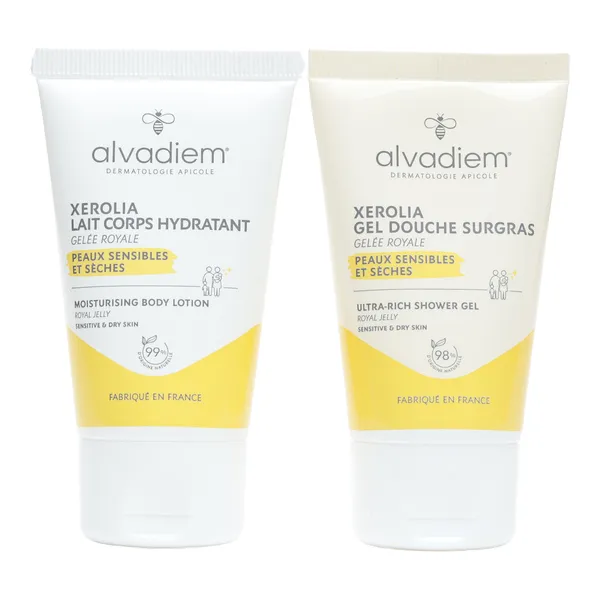Alvadiem coffret Xerolia lait corps et gel douche