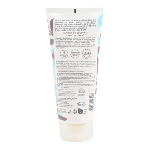 MKL Gel douche Surgras Coco Bio
