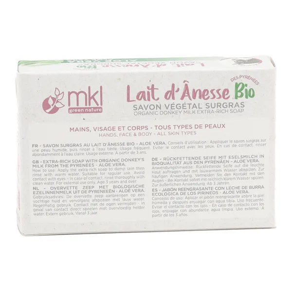 MKL savon végétal lait d'ânesse bio Aloe vera