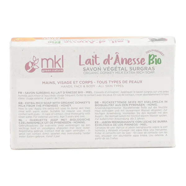 MKL savon végétal lait d'ânesse bio Miel