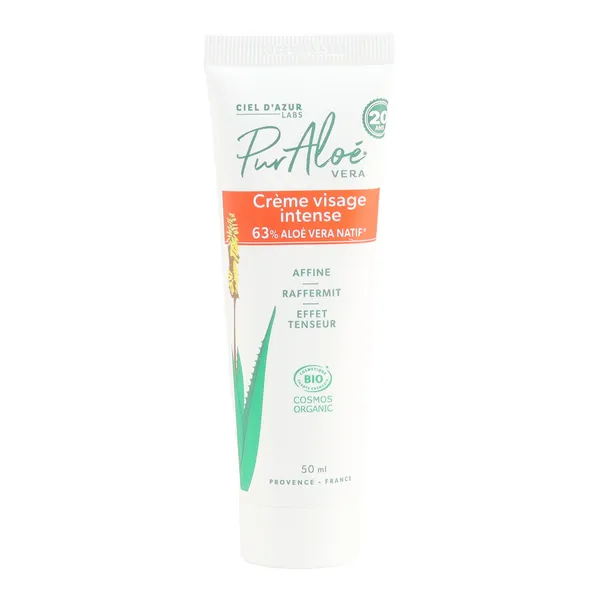 Pur Aloé crème visage intense aloe vera 63 % Bio
