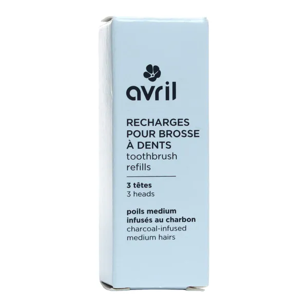 Avril recharges pour brosse à dents poils infusés au charbon