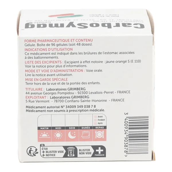 Carbosymag gélule Anti ballonnement