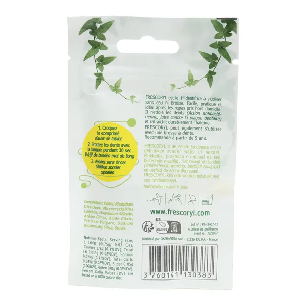 Frescoryl Nature Dentifrice à croquer citron comprimés