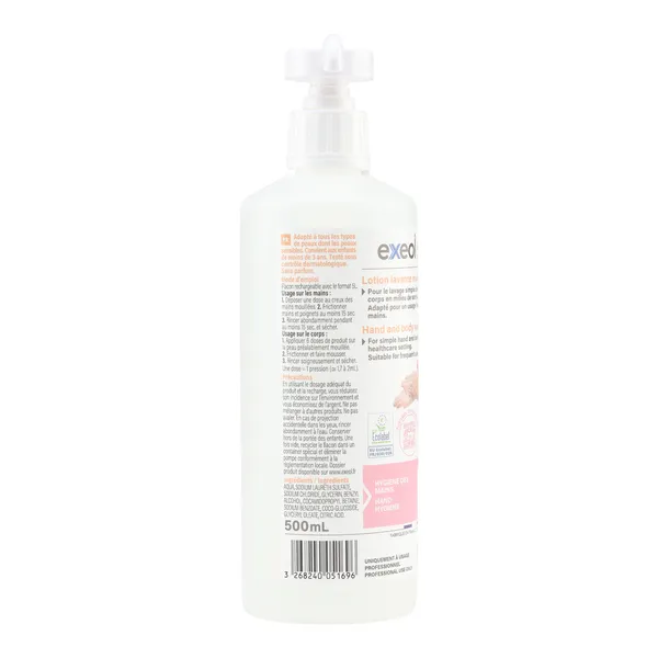 Lotion lavante mains et corps Exeol Skin