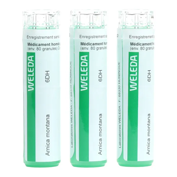 Weleda Arnica montana 6DH granules homéopathiques pack de 3