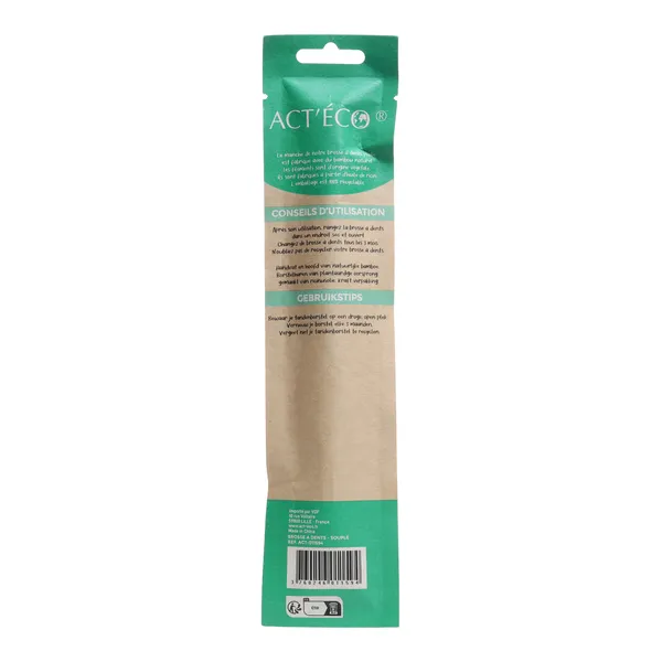 Brosse à dents Souple bambou naturel Act Eco