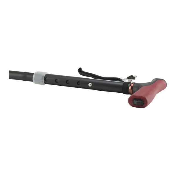 Canne pliante noire en aluminium