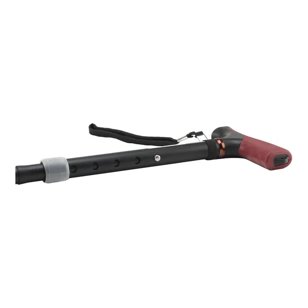 Canne pliante noire en aluminium