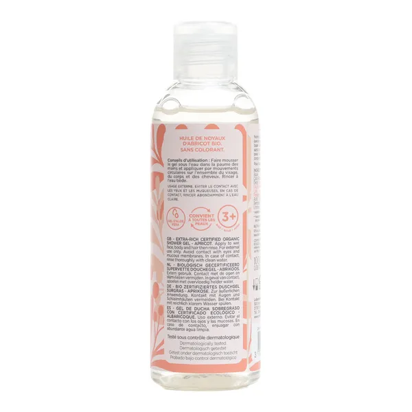 MKL gel douche surgras Abricot bio