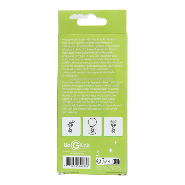 Sagyène Brosse à dents demi lune 2-6 ans