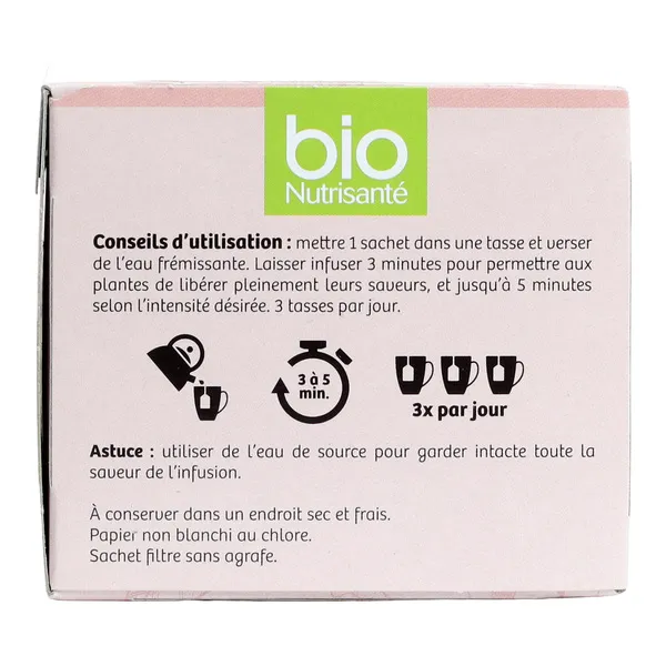 Bio Nutrisanté Thé blanc Jasmin Bien être sachets
