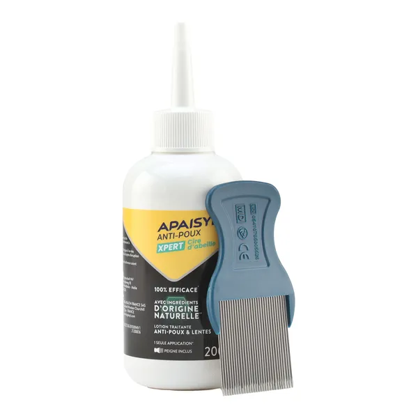 Apaisyl Xpert Cire d'abeille lotion anti-poux et lentes