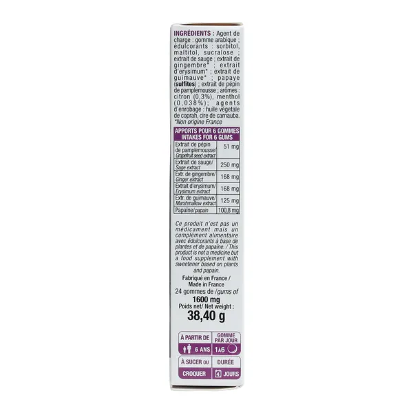 Les 3 chênes Efirub Gorge irritée gummies