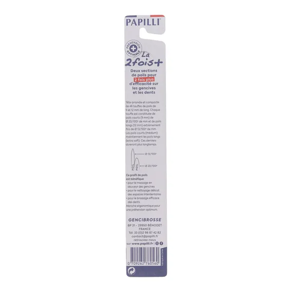 Papilli Brosse à dents 2 Fois Plus