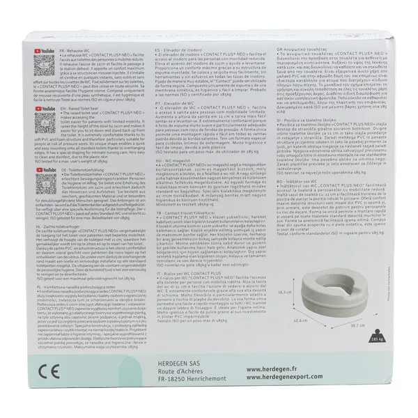 Réhausse WC Contact Plus Néo mousse 11 cm