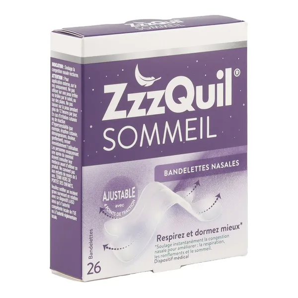 ZzzQuil Sommeil bandelettes nasales