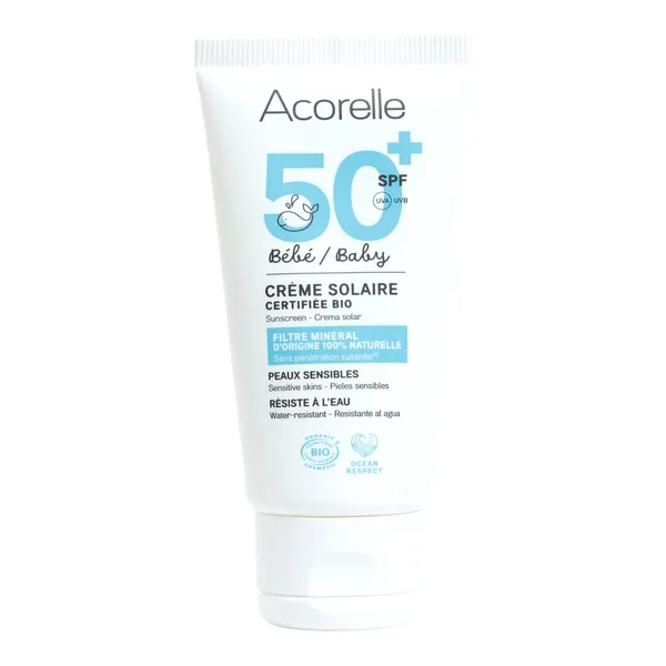 Acorelle Crème solaire bébé SPF 50+ Bio