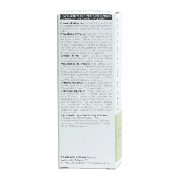 Pranarom huile essentielle Immortelle