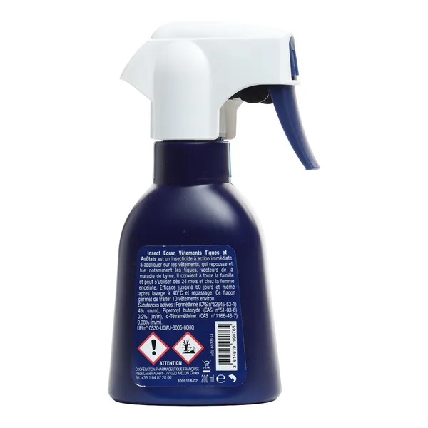 Insect Ecran Vêtements spray anti tiques