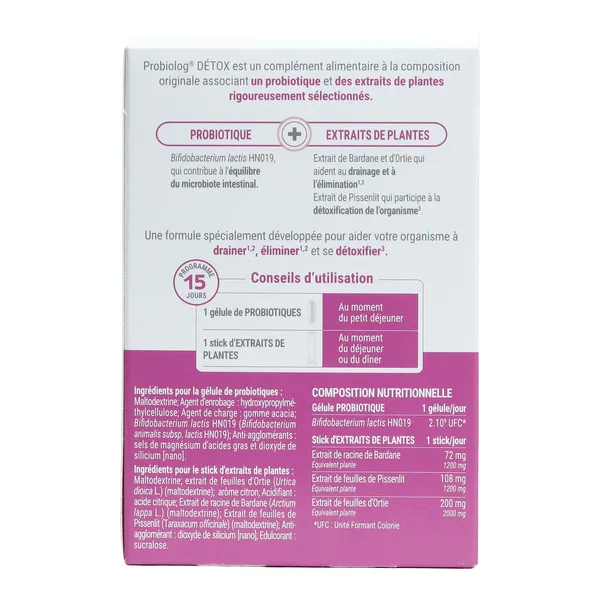 Probiolog Détox sticks + gélules