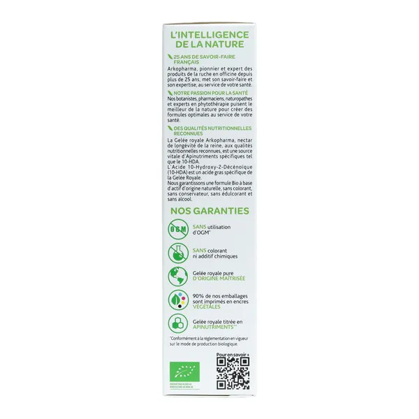 Arkoroyal gelée royale Bio 1500 mg ampoules