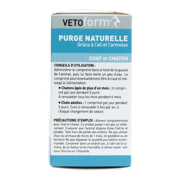 Vetoform Purge naturelle chat et chaton comprimés