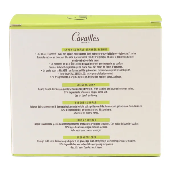 Cavaillès savon surgras Oranger Jasmin