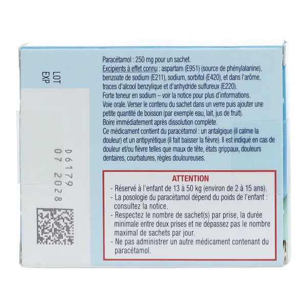 Efferalgan 250 mg sachet