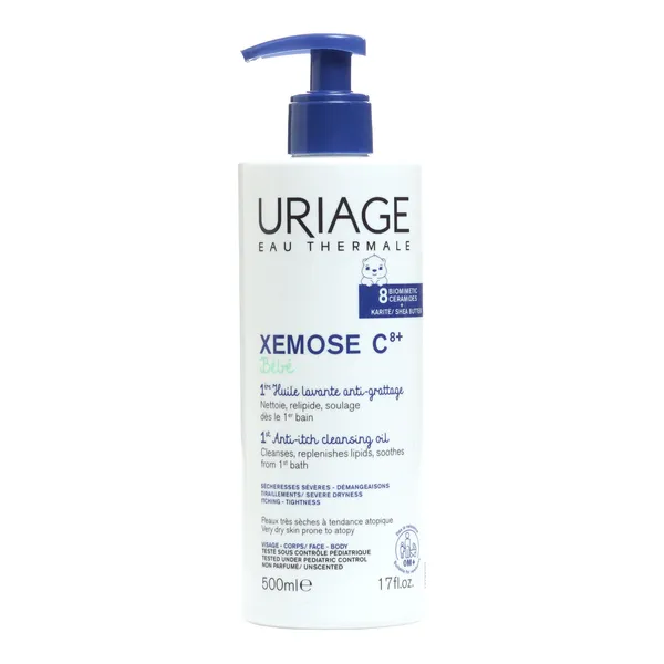 Uriage Bébé  Xémose C8+ 1ere huile lavante anti-grattage
