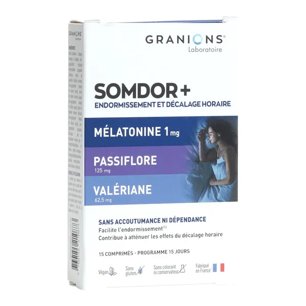 Granions Somdor+ Mélatonine 1 mg comprimés