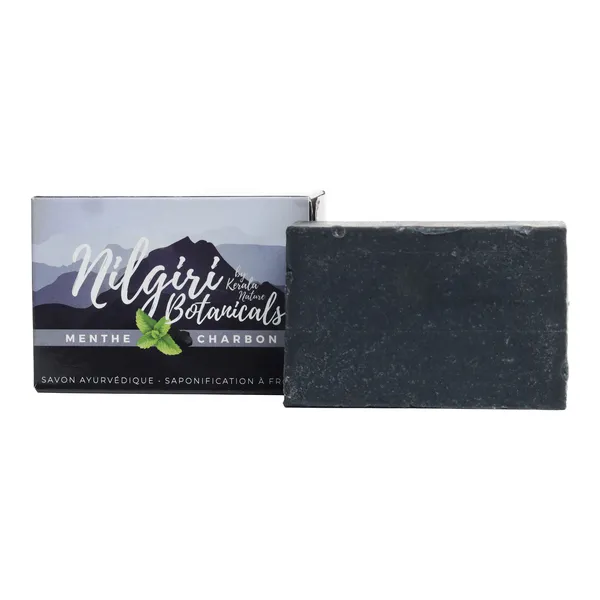 Savon artisanal Nilgiri Menthe Charbon
