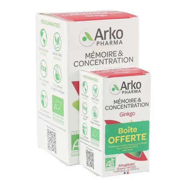 Arkogélules ginkgo bio gélules