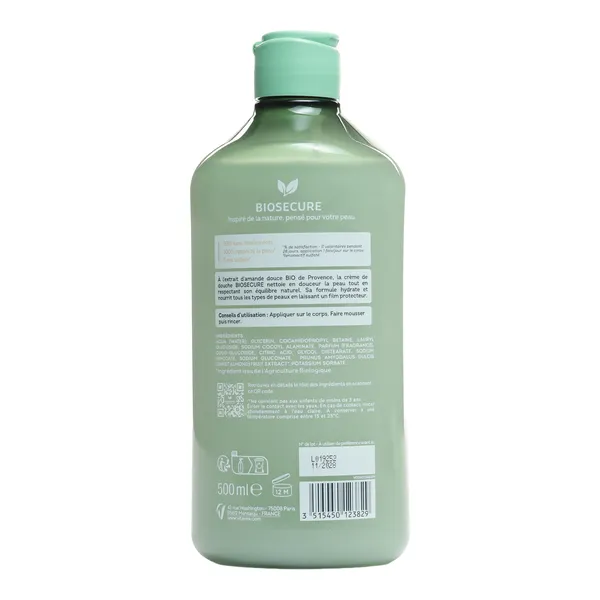 Biosecure Crème de douche à l'amande douce Bio