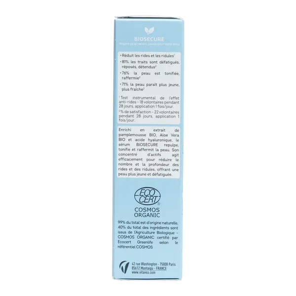 Biosecure sérum à l'acide hyaluronique bio