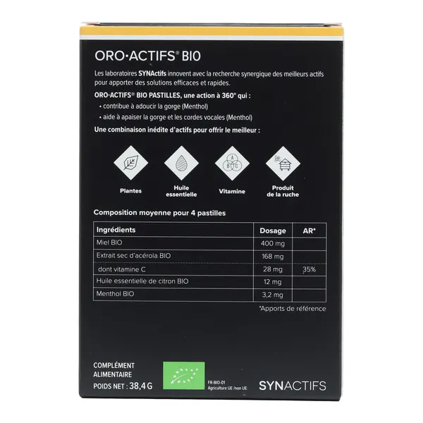 Aragan Oro Actifs bio pastilles