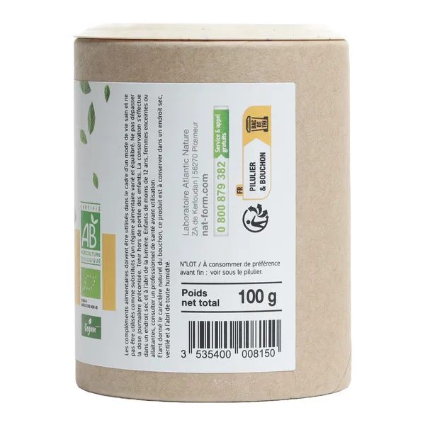 Nat et Form Ecoresponsable spiruline Bio comprimés