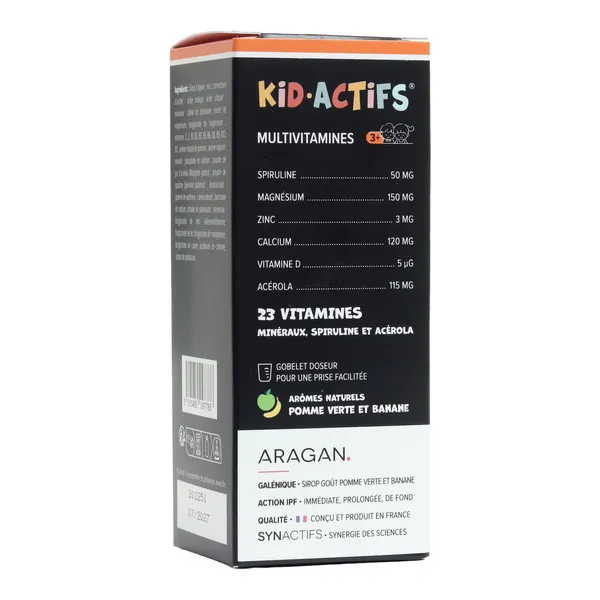 Aragan Kid Actifs Multivitamines 3+ sirop