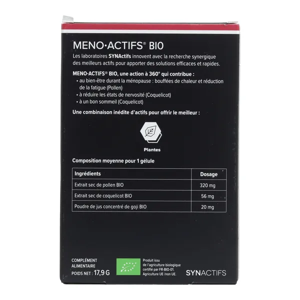 Aragan Meno Actifs bio gélules