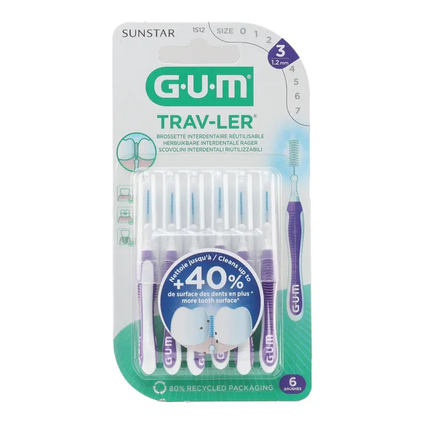 Gum Trav-Ler brossette interdentaire cylindrique