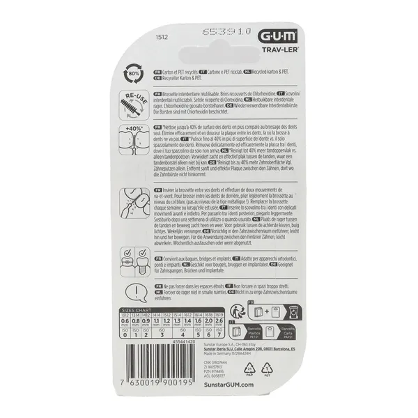 Gum Trav-Ler brossette interdentaire cylindrique