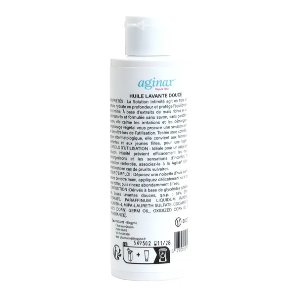 Aginax solution intimité huile lavante douce