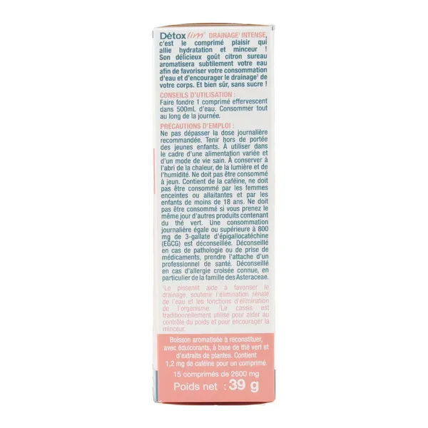Les 3 Chênes Détoxlim drainage intense comprimés effervescents