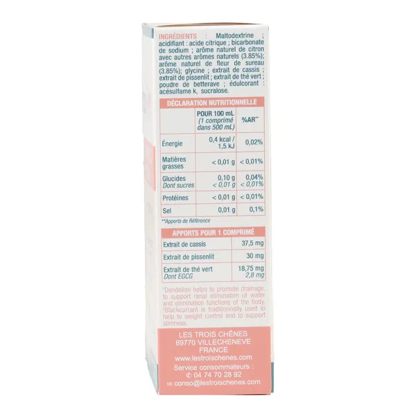 Les 3 Chênes Détoxlim drainage intense comprimés effervescents